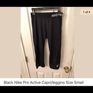 Black Nike Pro Active Crop Leggings
